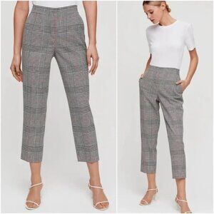 Aritzia Babaton Conan Houndstooth Plaid Dress Pants